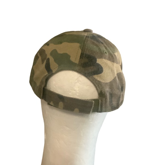 Camouflage Adjustable Strap-back Cap Green  Twill Cotton no brand.EUC - Picture 3 of 6